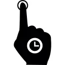 按一下手指等待