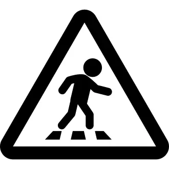 Crossing Road Caution
