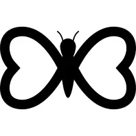 Butterfly with wings like hearts