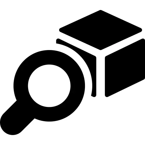 Magnifying Glass Icon Silhouette