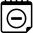 Calendar interface symbol with minus sign