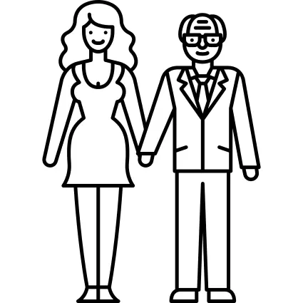 Young Girl and Old Man