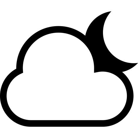 Cloud and moon