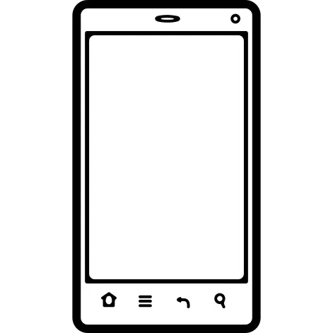 Mobile phone outline with tools