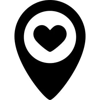 Location pointer with a heart
