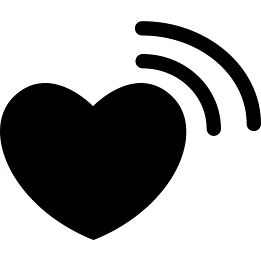 Connected heart symbol