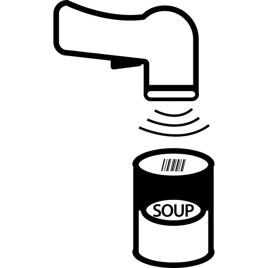 Scanning a can with barcode