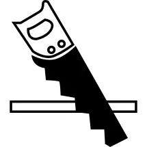 Saw with handle cutting wood