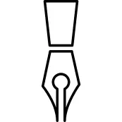 Calligraphy pen tip outline