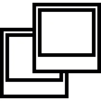 两张宝丽来照片重叠