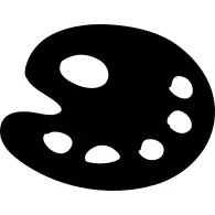 Paint palette filled hand drawn tool