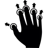 推动所有手指滑动并展开