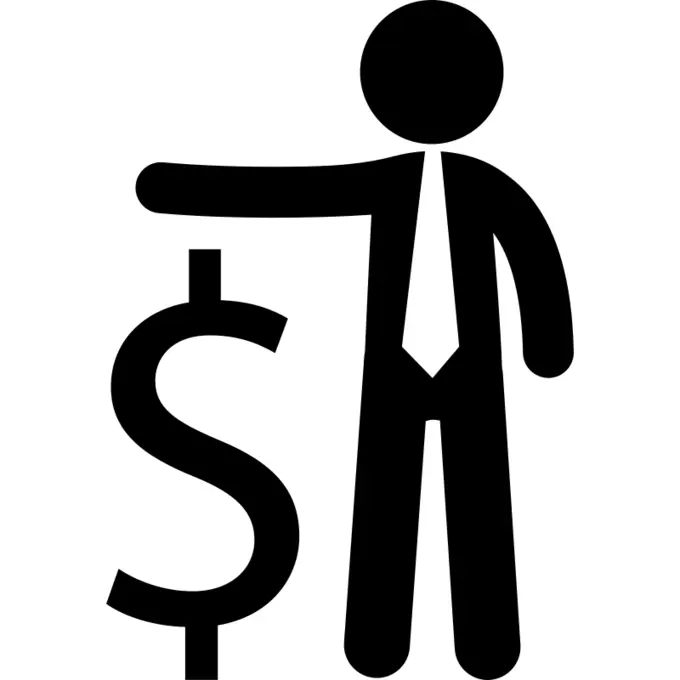 Businessman with dollar symbol