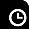 Clock in a square with one rounded corner