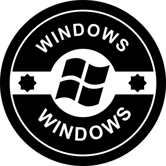 Windows operating system badge
