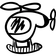 Helicopter hand drawn toy