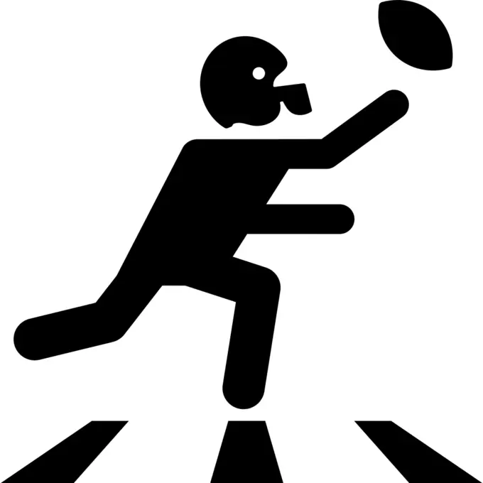 跑与球的美国橄榄球运动员