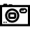 Photo camera outline symbol
