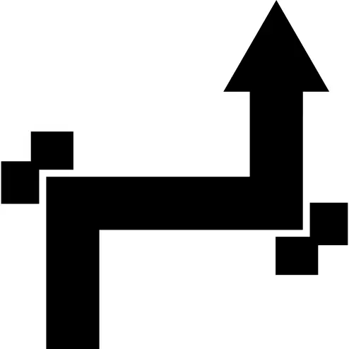 Up arrow with straight angles