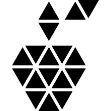 Polygonal apple of small triangles