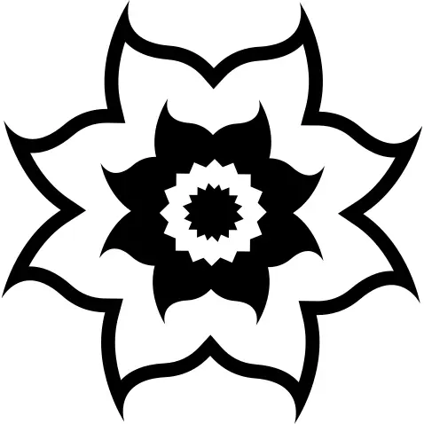 Flower with curved petals