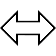 Arrow of two point to opposite directions