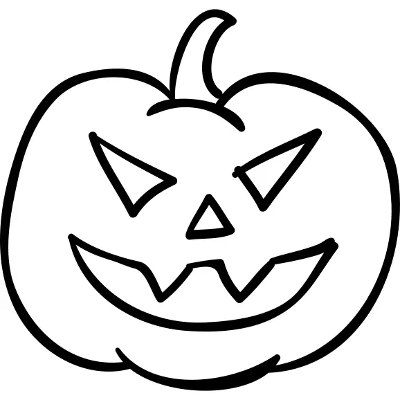 Halloween typical horrible pumpkin scary head