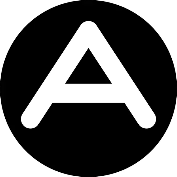 Letter A sign in a circle