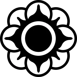 Flower with circular petals variant