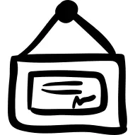 Hanging hand drawn picture or diploma