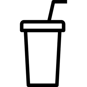 Soda Cup with Straw