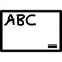 Blackboard with letters ABC