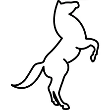 Stand up horse outline