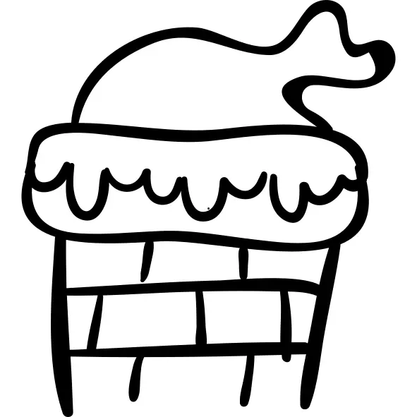 Santa's bag stuck on chimney