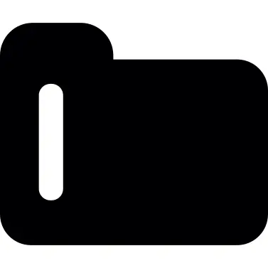 Black folder symbol