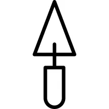 Triangular shovel outline