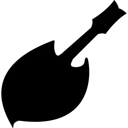 Guitar black silhouette of original shape