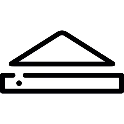 Triangle and thin rectangle