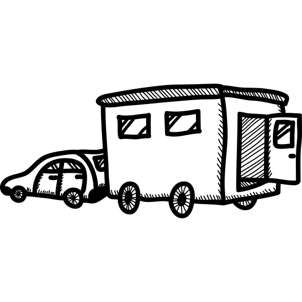 Car with trailer