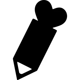 Pencil with a heart