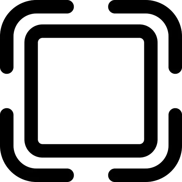 Button outline of rounded square shape