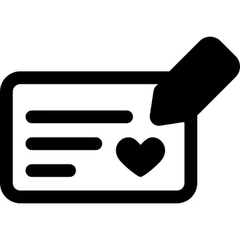 Pencil writing a love letter