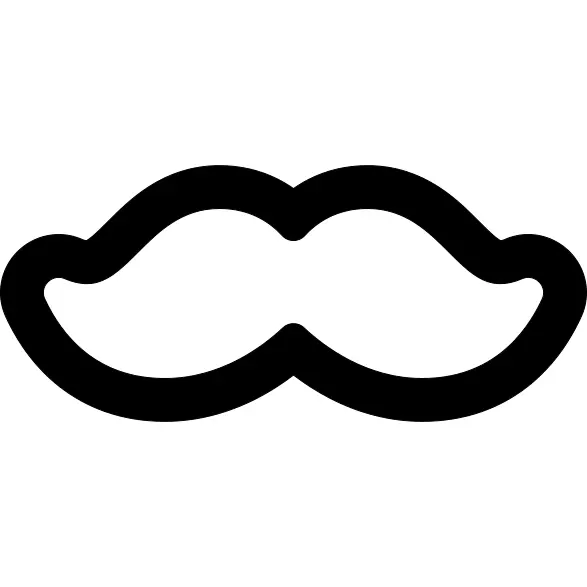 Moustache outline