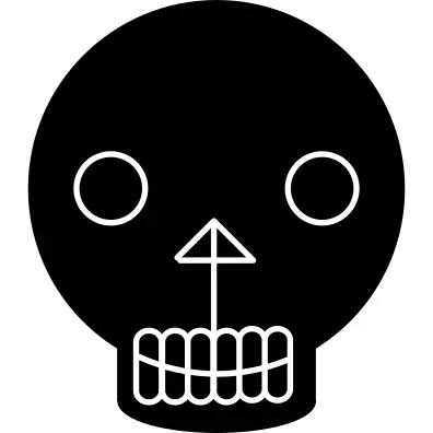Skull variant silhouette with white details