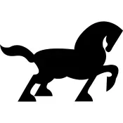 Horse black silhouette