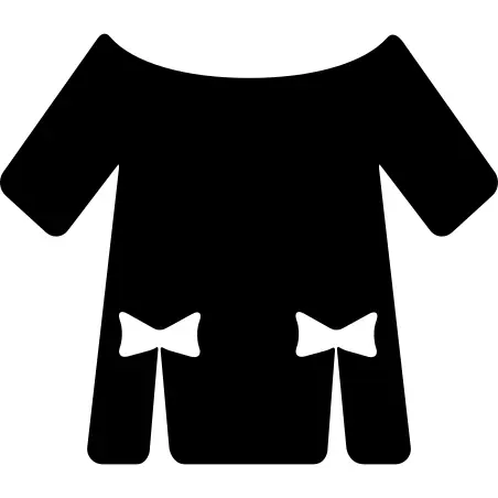 有两条丝带的衬衫