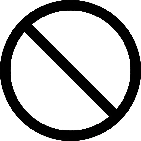 Prohibition circular sign