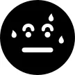 Sweating emoticon square face