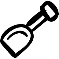 Shovel hand drawn beach toy