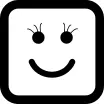 Smiley of square face shape